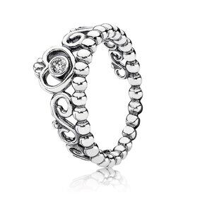 Sterling Silver My Princess Tiara Ring, 190880CZ